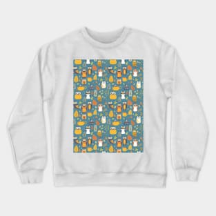 Owls tea party Crewneck Sweatshirt